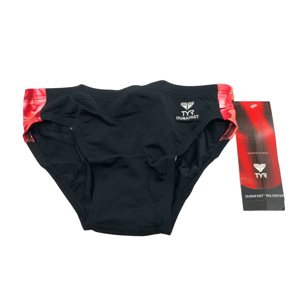 TYR Boys Admiral Splice Racer Drawstring Red Black 28